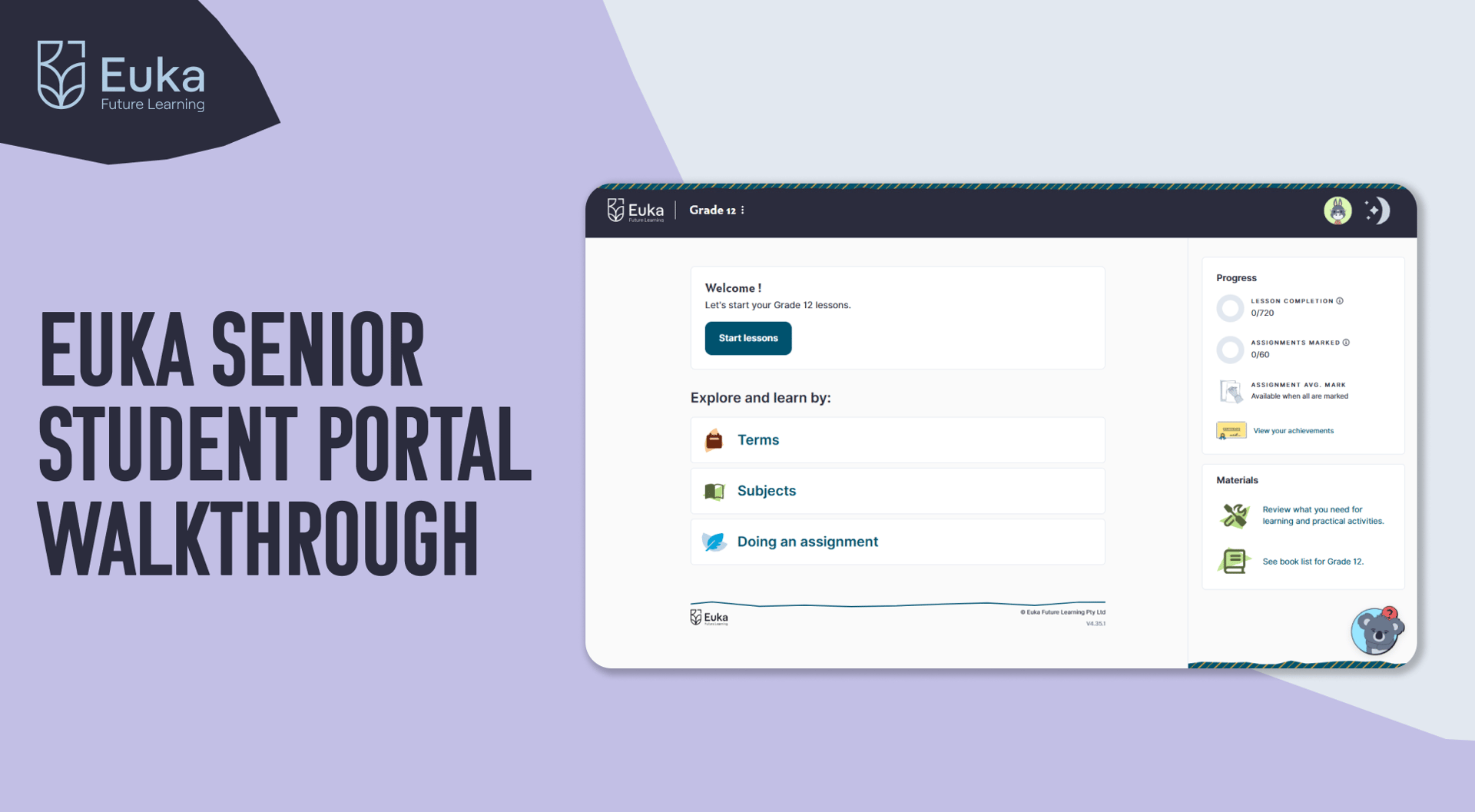 Euka Senior Student Portal Walkthrough